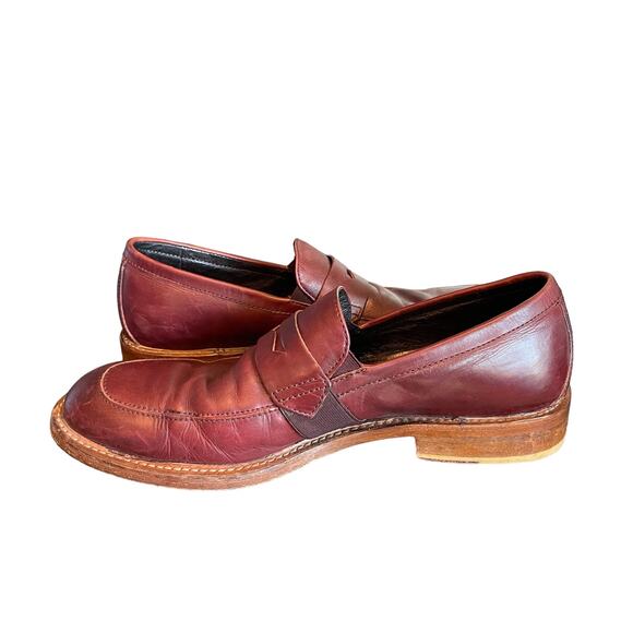 Donald J. Pliner Men’s Slip On Penny Loafers Red Leather Size 9.5 main image 9